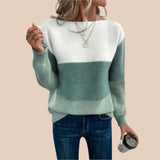 Camisola Elegante com Patchwork Tricolor