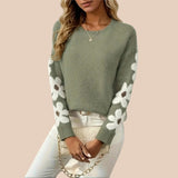 Camisola de Malha Suave com Design Floral