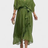 Monica - Vestido midi em chiffon