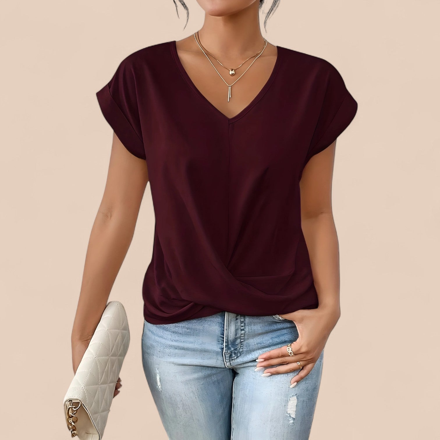 Vitória – Blusa com Decote em V