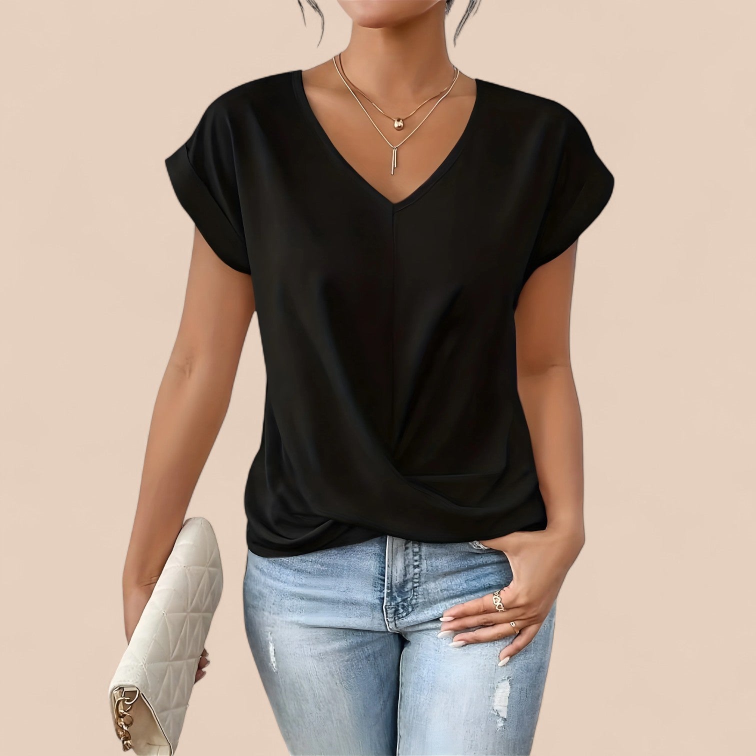 Vitória – Blusa com Decote em V