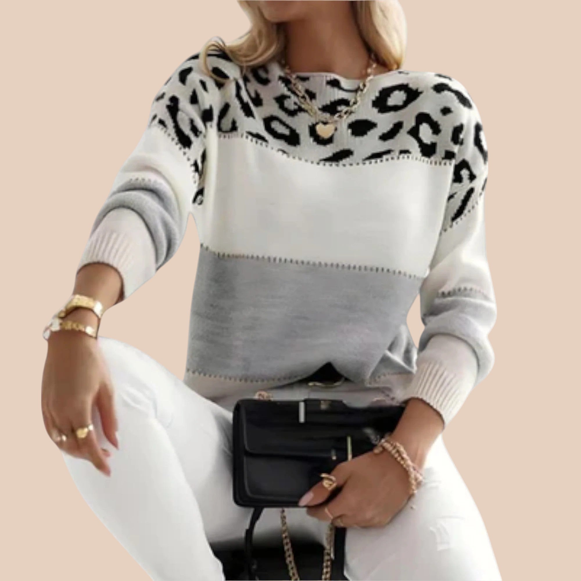 Camisola Casual com Design de Leão