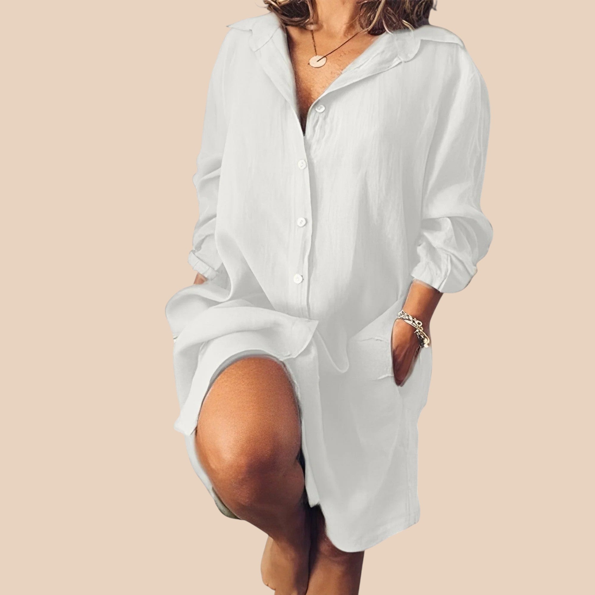 Blusa de linho casual para usar no dia a dia