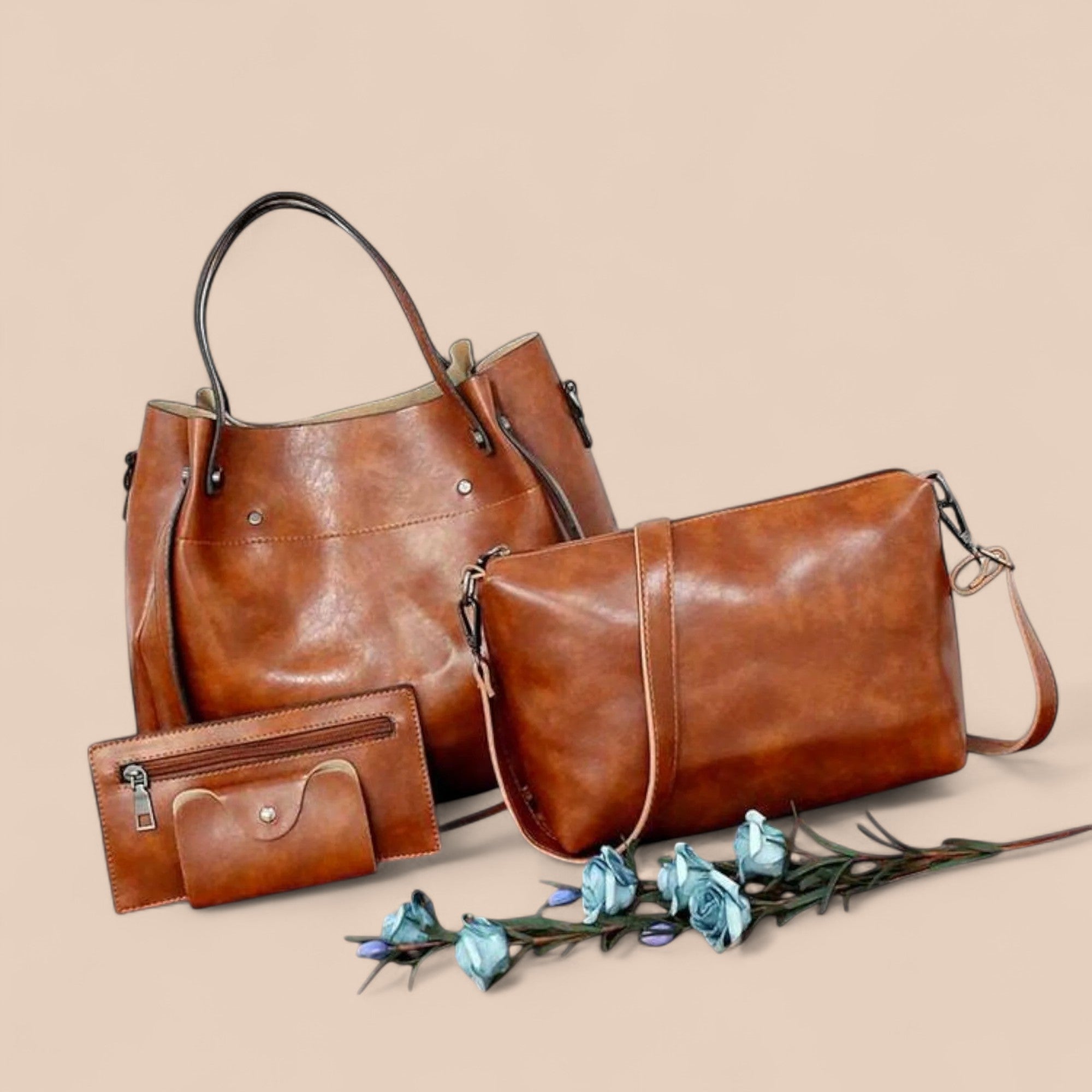 Nivra - Conjunto de Bolsas Vintage com 4 Peças