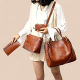 Nivra - Conjunto de Bolsas Vintage com 4 Peças