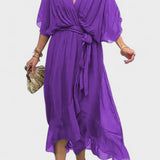 Monica - Vestido midi em chiffon