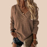 Camisola Aconchegante com Decote em V
