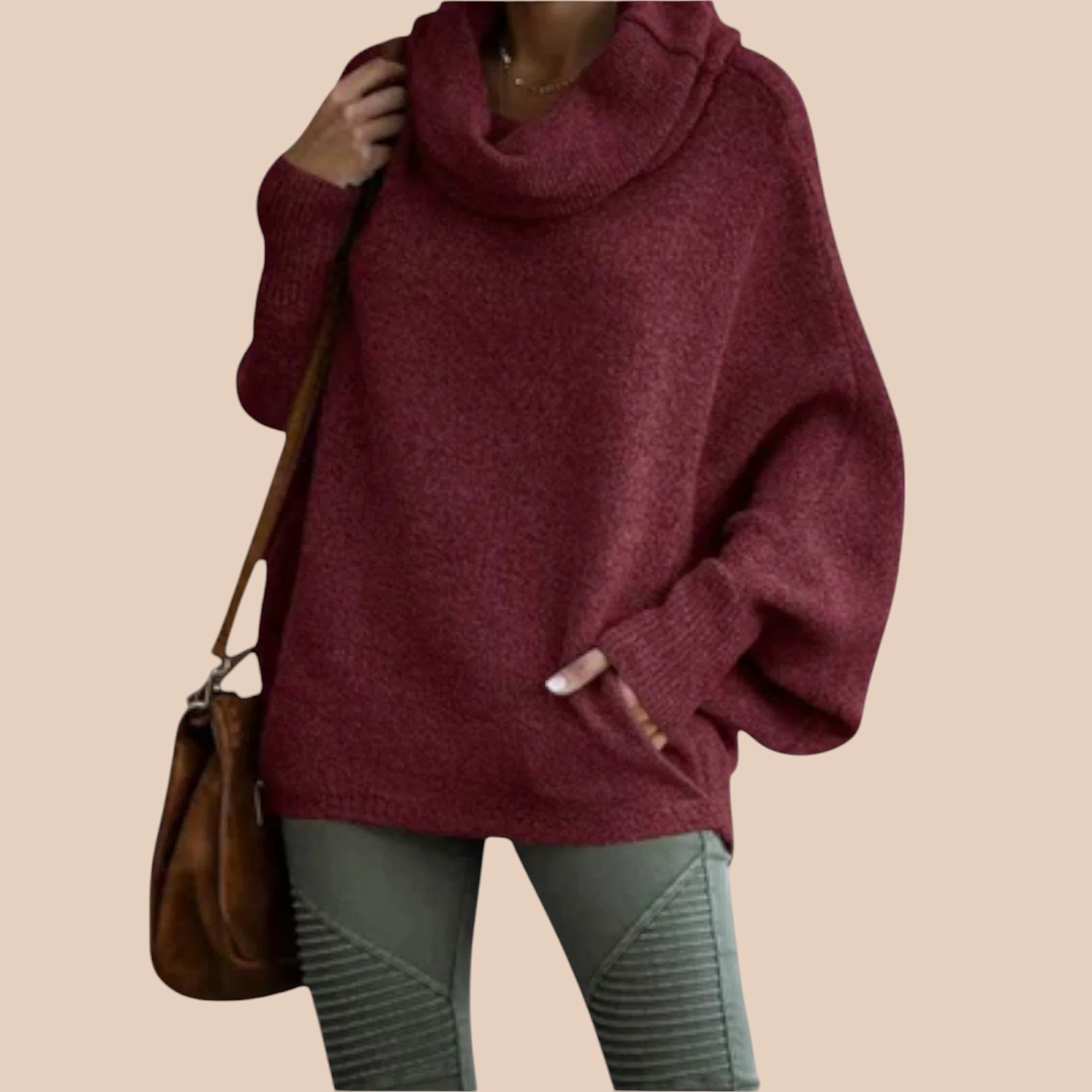 Camisola Elegante para Mulher com Padrão de Tartaruga