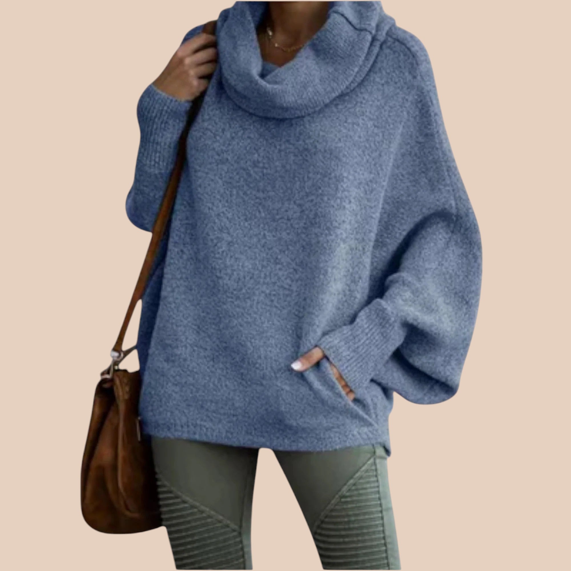 Camisola Elegante para Mulher com Padrão de Tartaruga