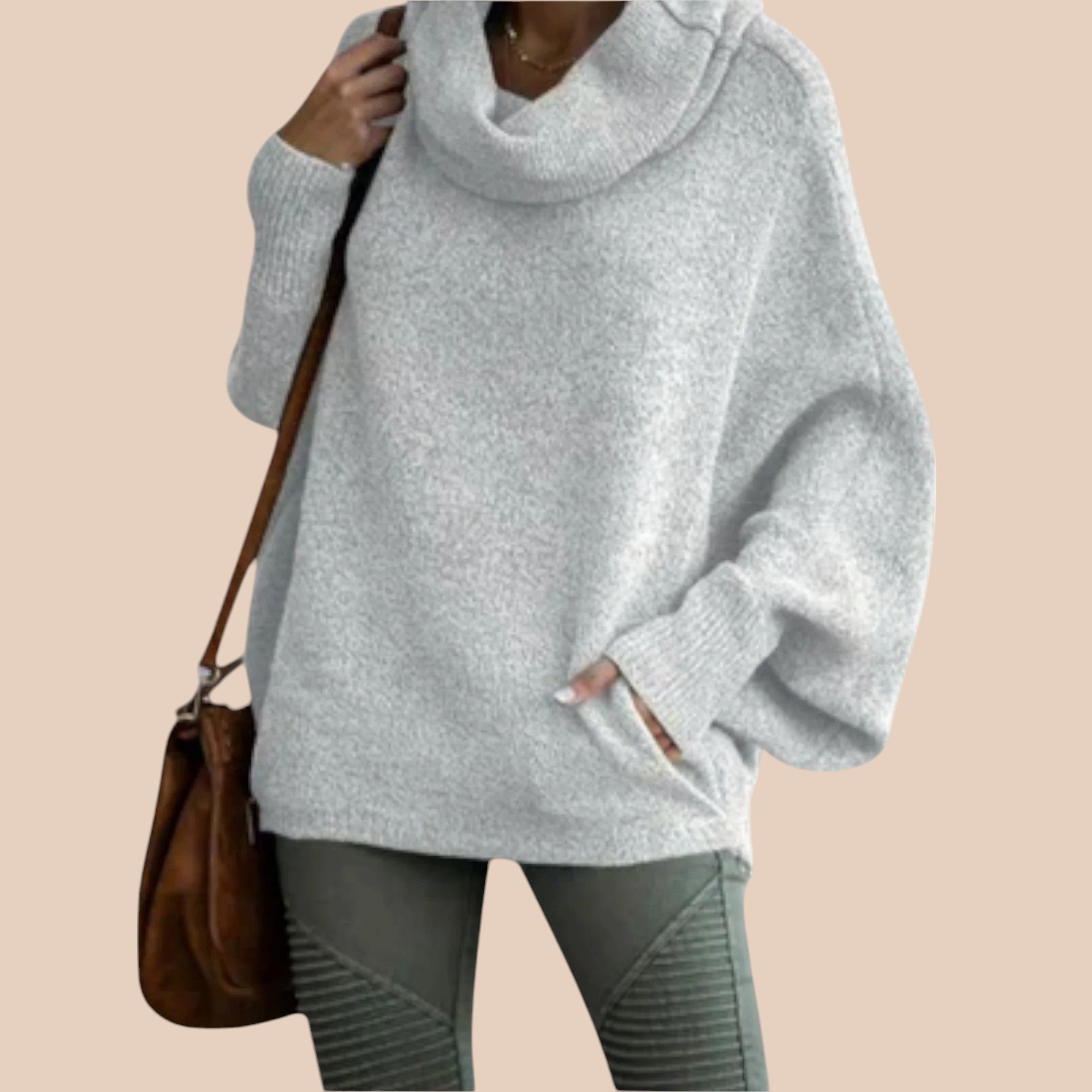 Camisola Elegante para Mulher com Padrão de Tartaruga