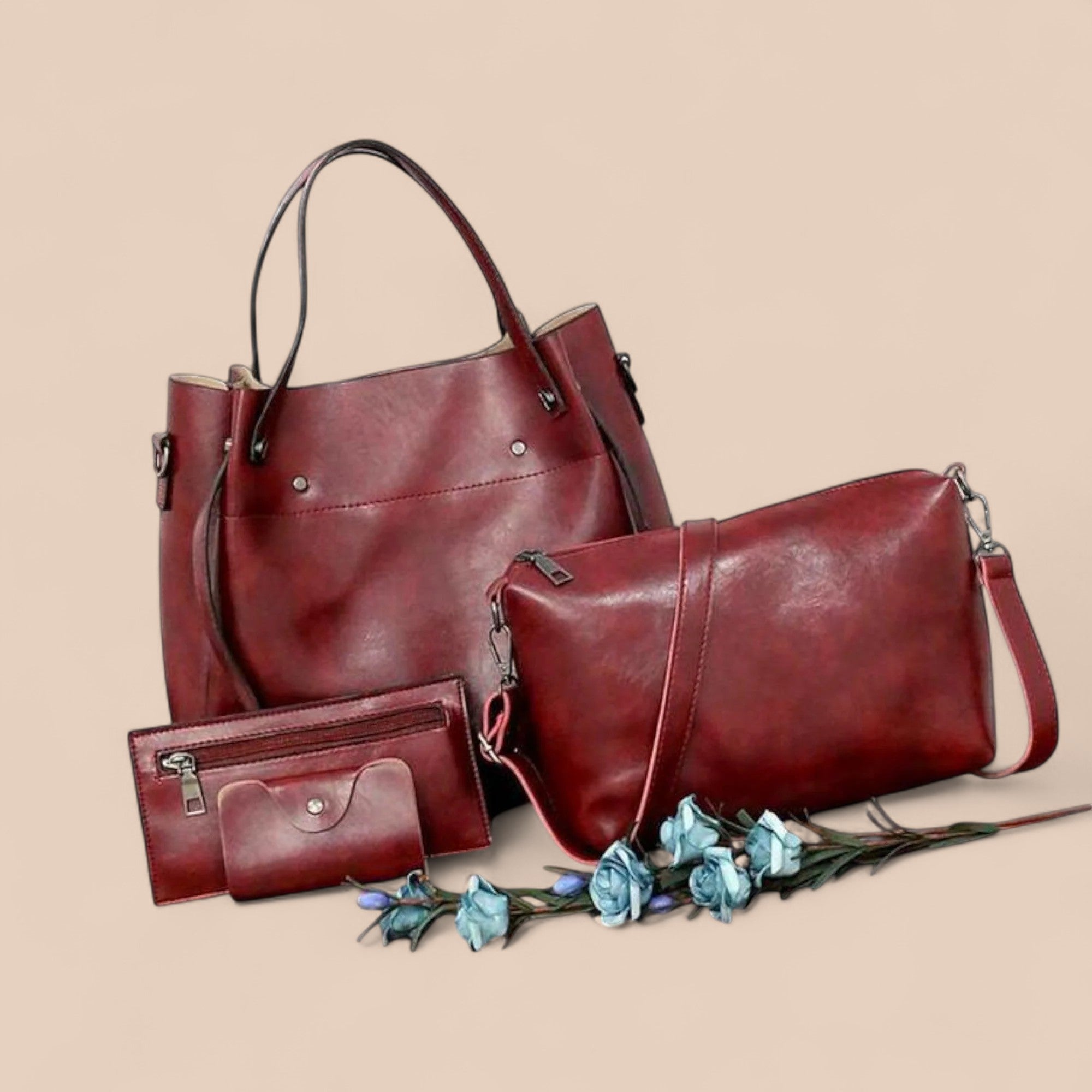 Nivra - Conjunto de Bolsas Vintage com 4 Peças
