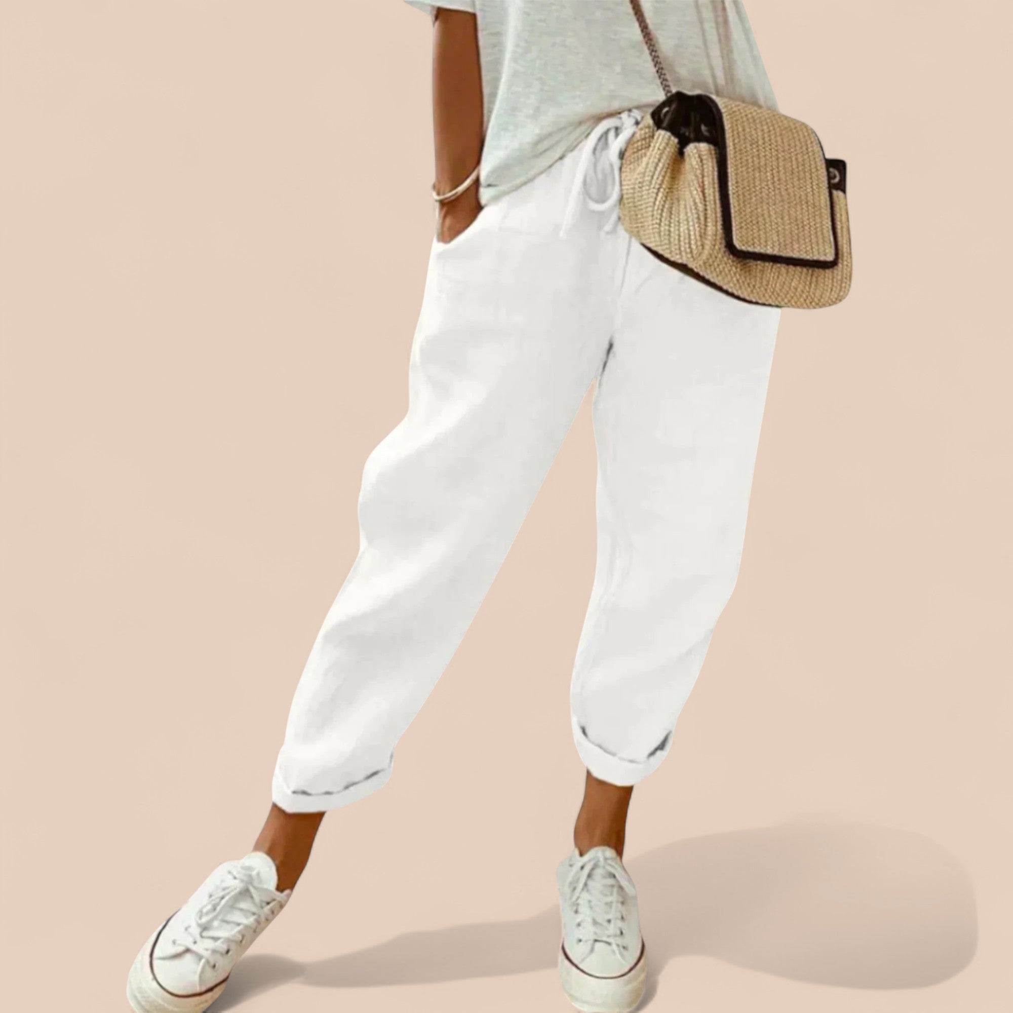 Calça de Linho Moderna e Casual