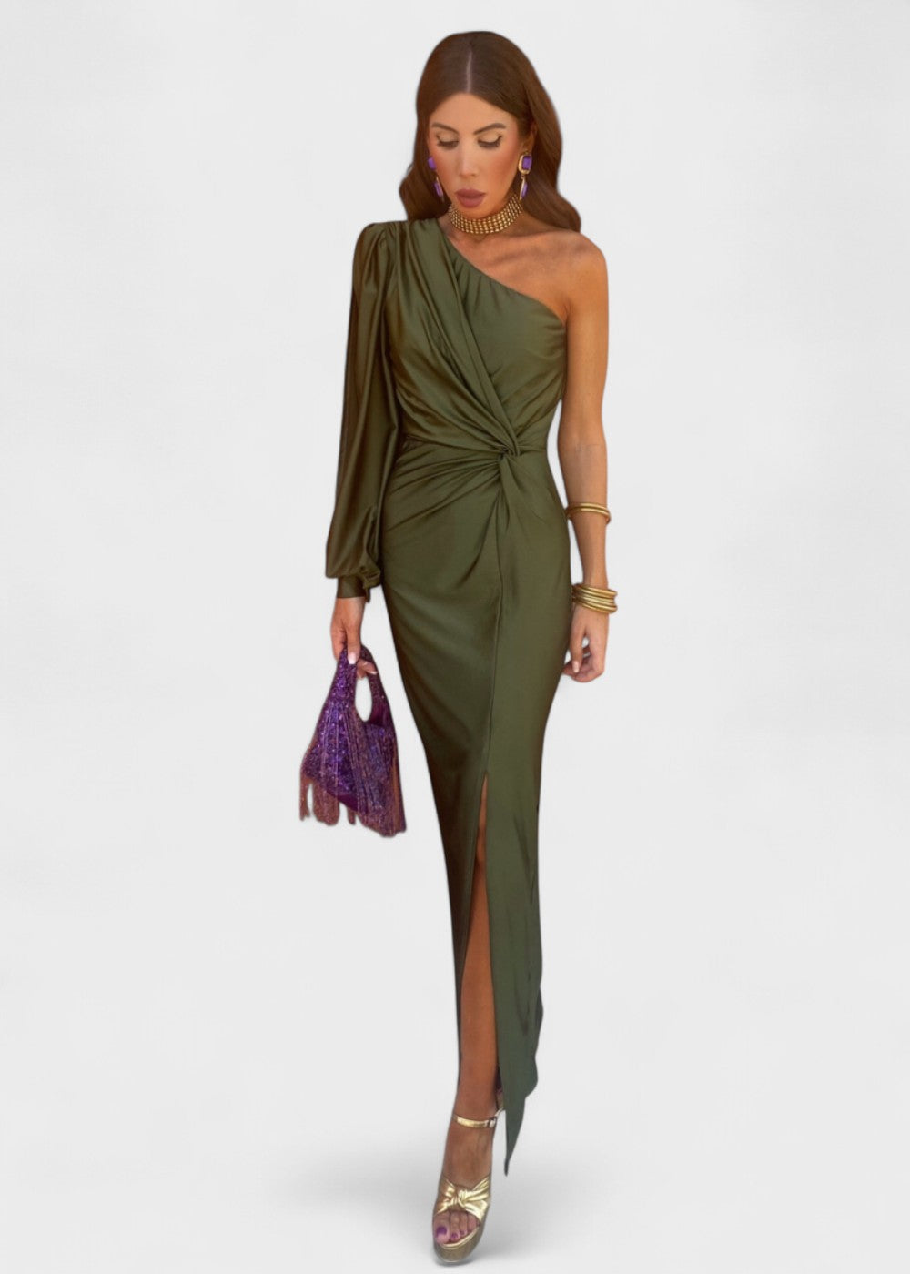 Rosa - Vestido de um ombro