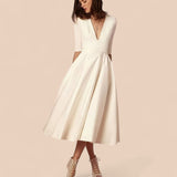 Tania - Vestido com decote em V