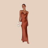 Leonor - Vestido comprido de cetim