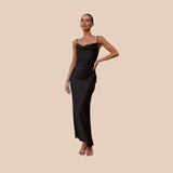 Leonor - Vestido comprido de cetim