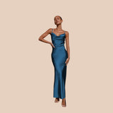 Leonor - Vestido comprido de cetim