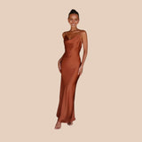 Leonor - Vestido comprido de cetim