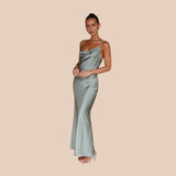 Leonor - Vestido comprido de cetim