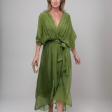 Monica - Vestido midi em chiffon