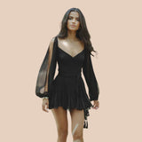 Luisa - Minivestido com mangas em balão