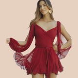 Luisa - Minivestido com mangas em balão