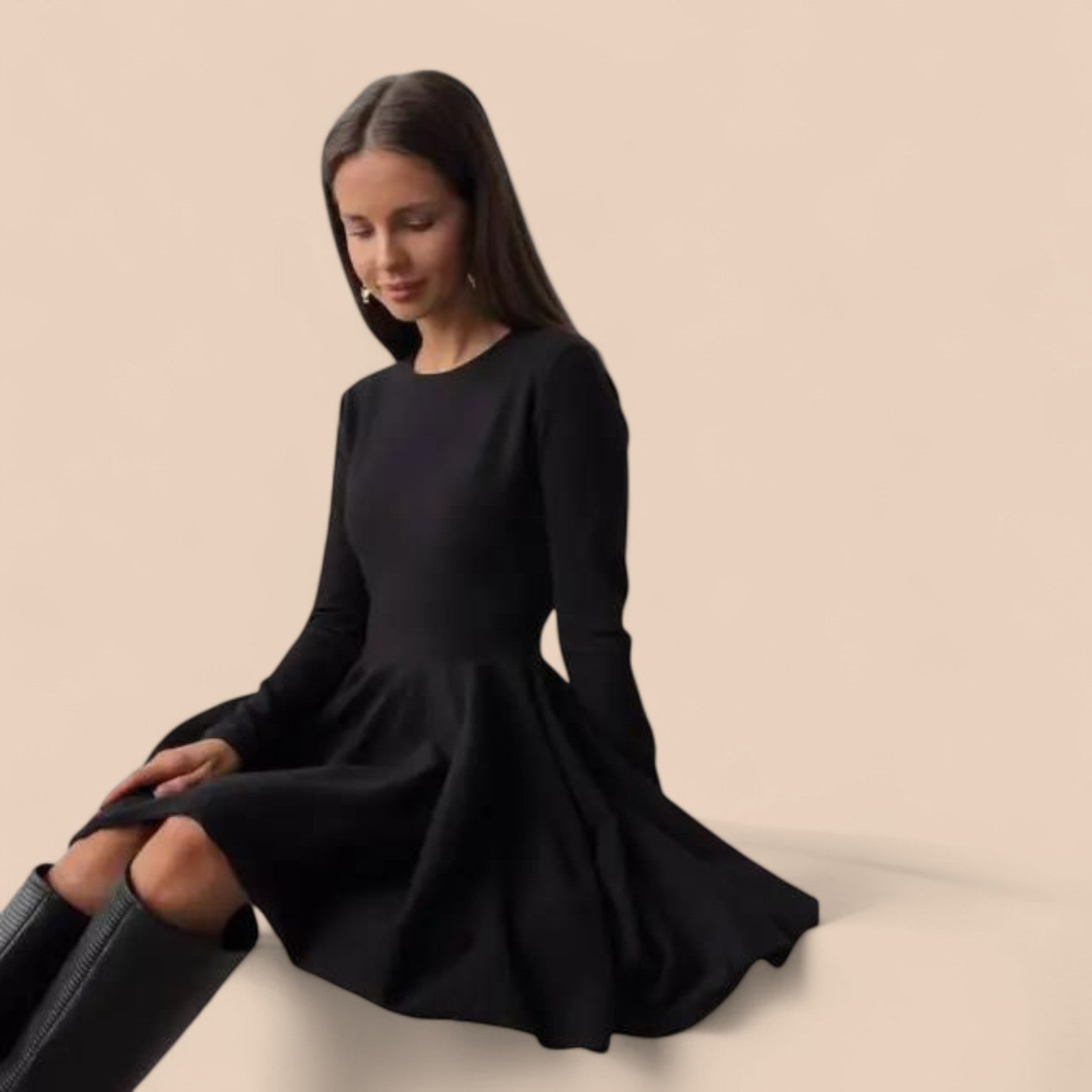 Bianca - Vestido elegante com mangas compridas