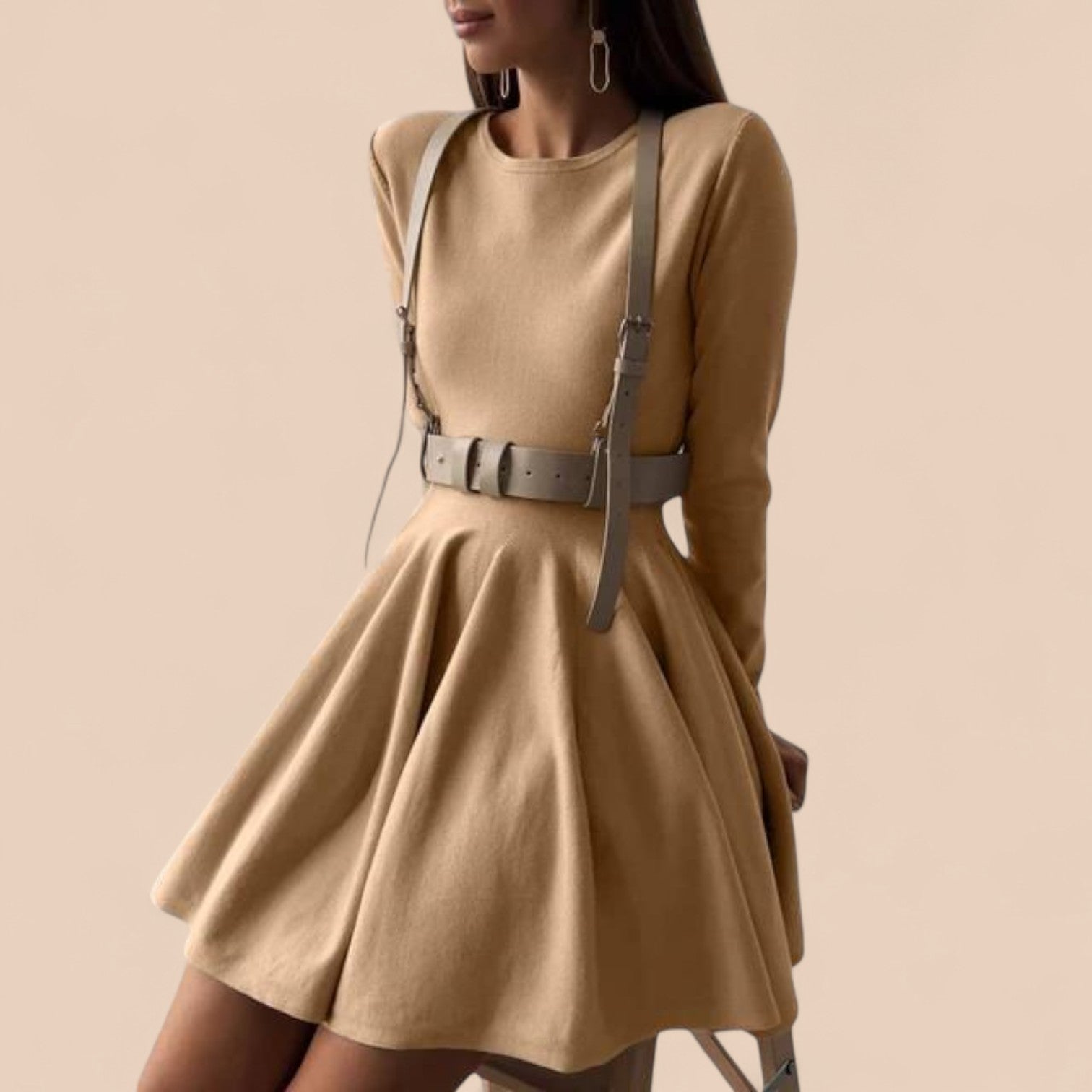 Bianca - Vestido elegante com mangas compridas