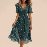 Olga - Vestido de senhora com decote em V
