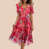 Olga - Vestido de senhora com decote em V
