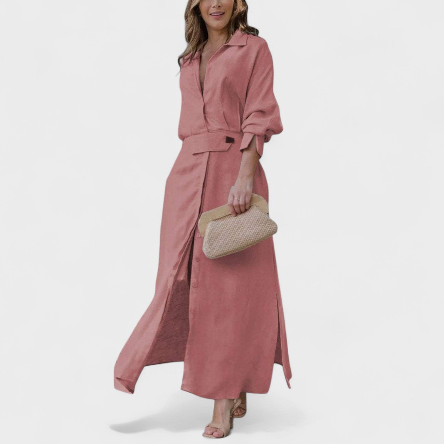 Teresa - Vestido maxi com decote em V