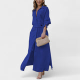 Teresa - Vestido maxi com decote em V