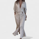 Teresa - Vestido maxi com decote em V